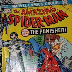 AMAZING SPIDER-MAN 🕷️ Marvel 1974 issue, volume 1, No.129, intro the punisher